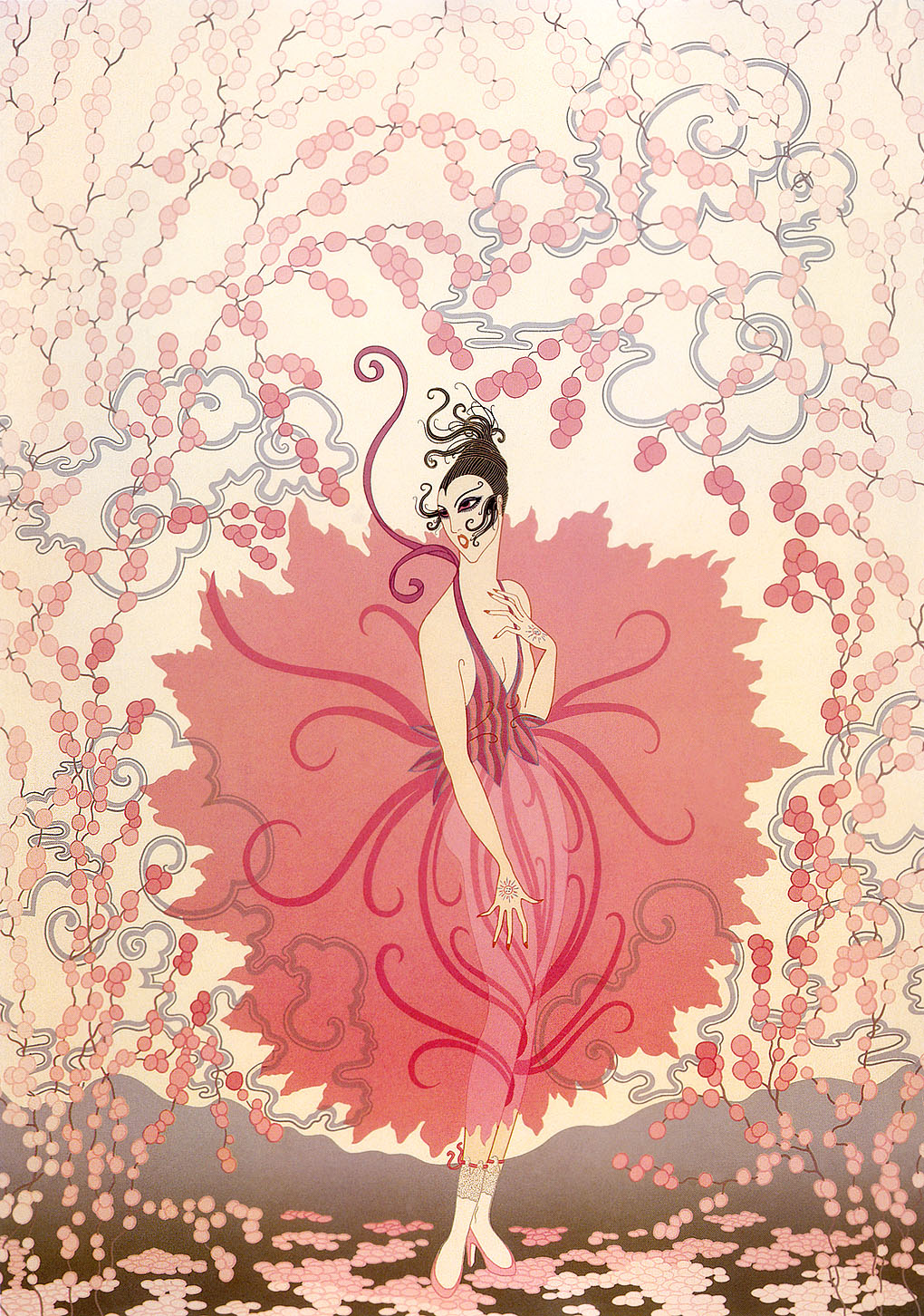 Pink Lady - Erté Tablo kanvas tablo