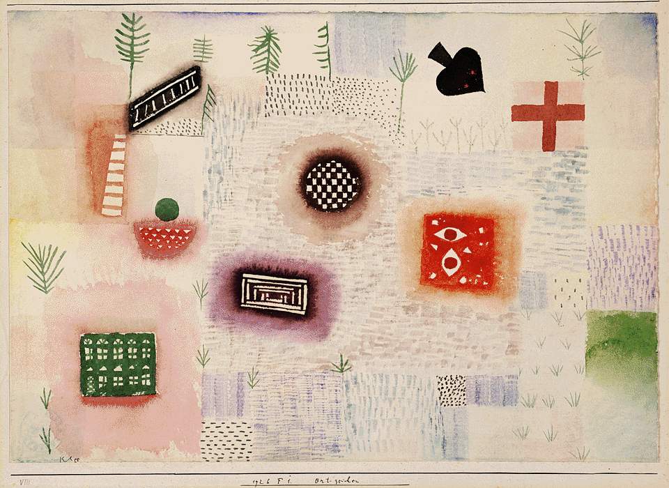 Place signs (1926) – Paul Klee Tablo