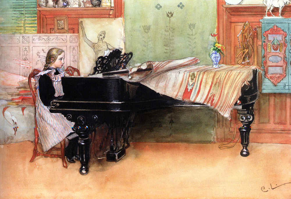 Playing Scales – Carl Larsson Tablo
