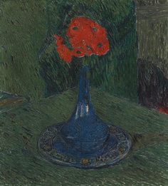 Poppy in Blue Vase (1908) – Cuno Amiet Tablo