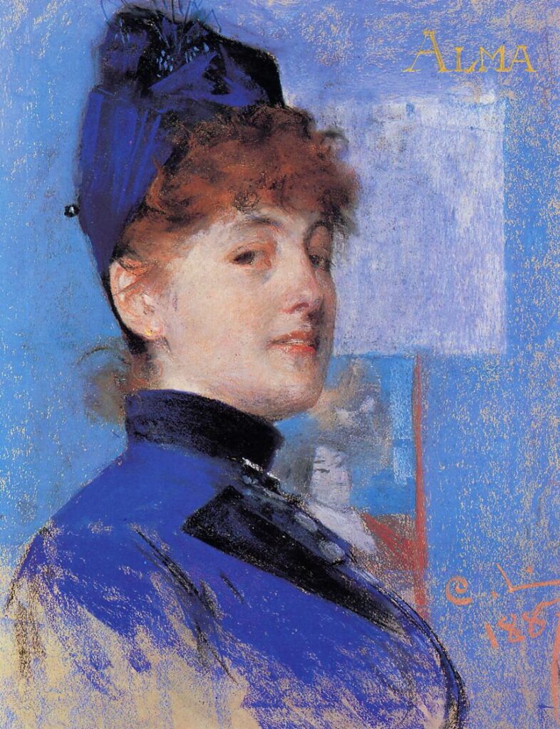Portrait of Alma (1887) - Carl Larsson Tablo