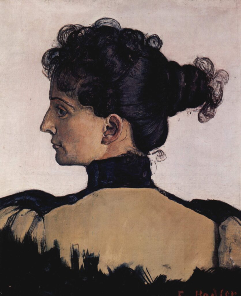 Portrait of Berthe Jacques, wife of the artist (1894) - Ferdinand Hodler Tablo