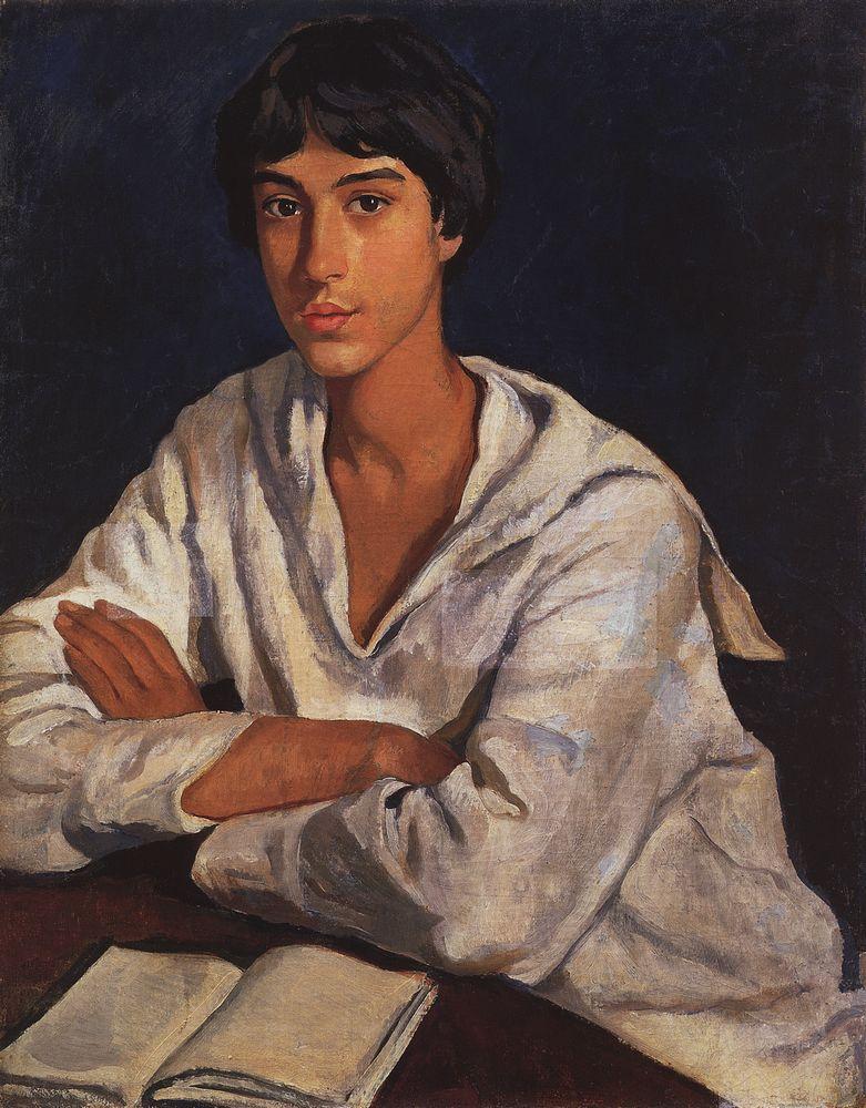 Portrait of E.I. Zolotarevskii in childhood (1922) – Zinaida Serebriakova Tablo