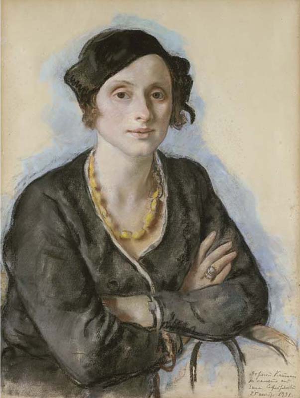 Portrait of Ekaterina Cavos Hunter, the artist’s cousin – Zinaida Serebriakova Tablo