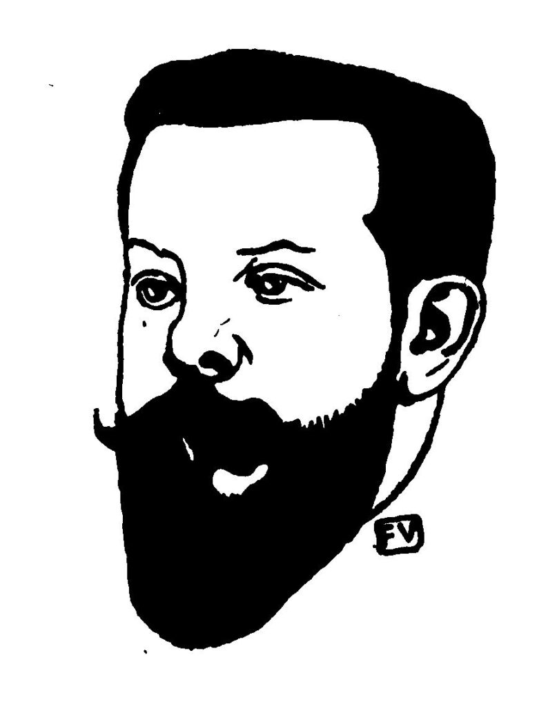 Portrait of French poet Pierre Quillard (1896) - Félix Vallotton Tablo