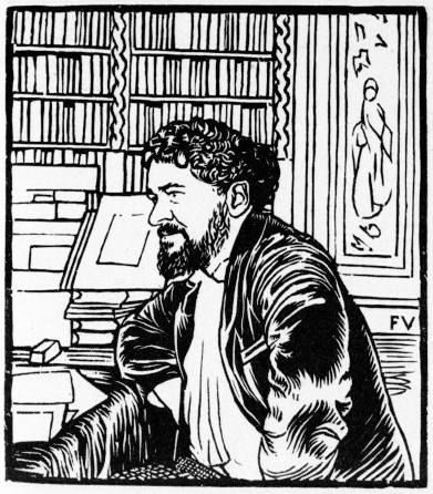 Portrait of French writer Octave Uzanne (1892) – Félix Vallotton Tablo