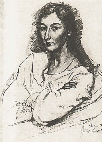Portrait of G. I. Teslenko (1921) – Zinaida Serebriakova Tablo