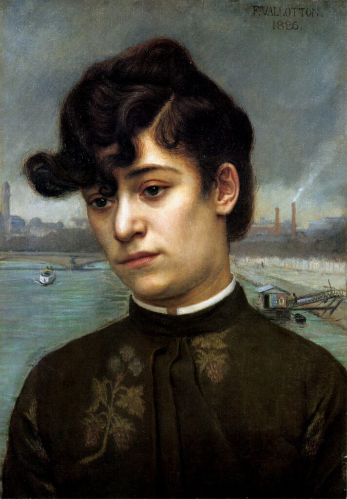 Portrait of Juliette Lacour (model) (1886) - Félix Vallotton Tablo