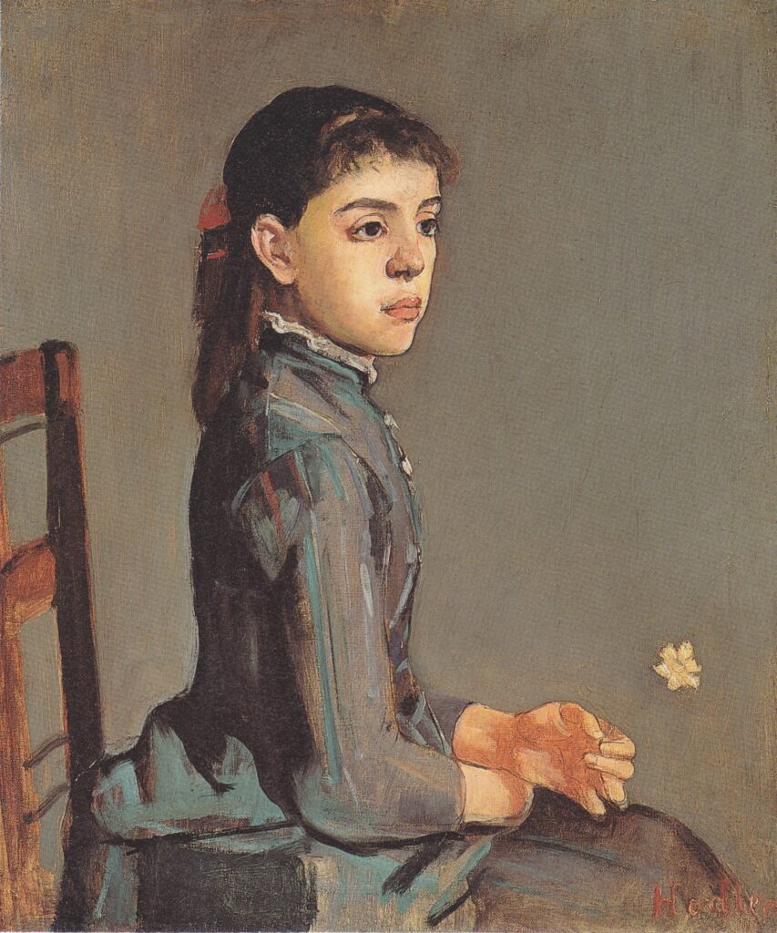 Portrait of Louise Delphine Duchosal (1885) - Ferdinand Hodler Tablo