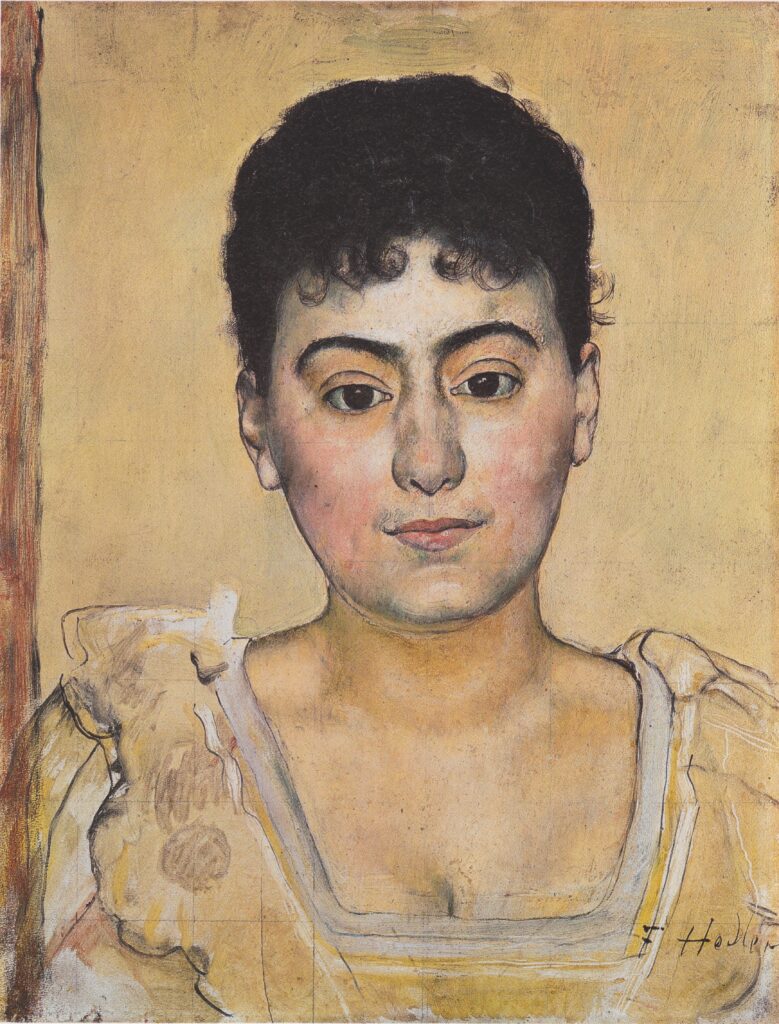 Portrait of Madame de R. (1898) - Ferdinand Hodler Tablo