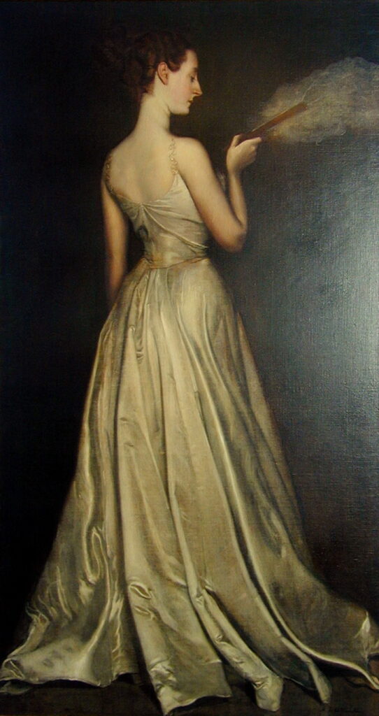 Portrait of Mme Pierre Gaudreau (1898) - Antonio de La Gándara Tablo