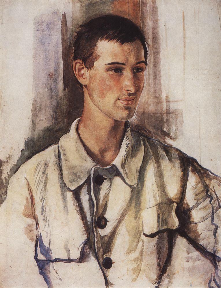 Portrait of V. M. Dukelsky (1920) – Zinaida Serebriakova Tablo