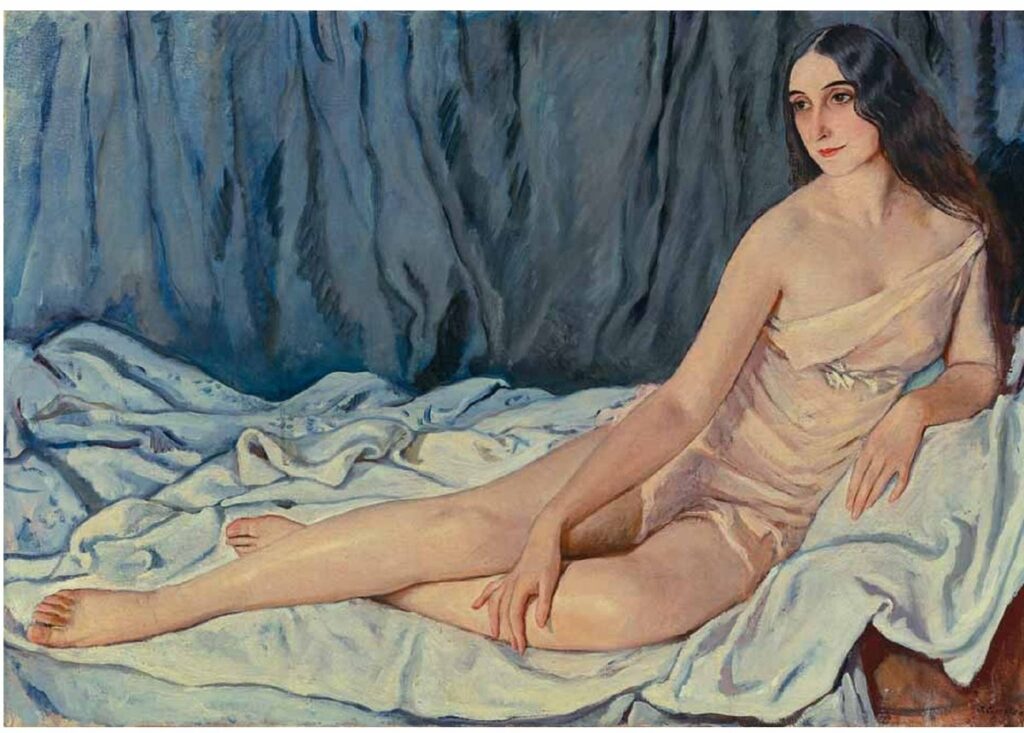 Portrait of Vera Fokine - Zinaida Serebriakova Tablo