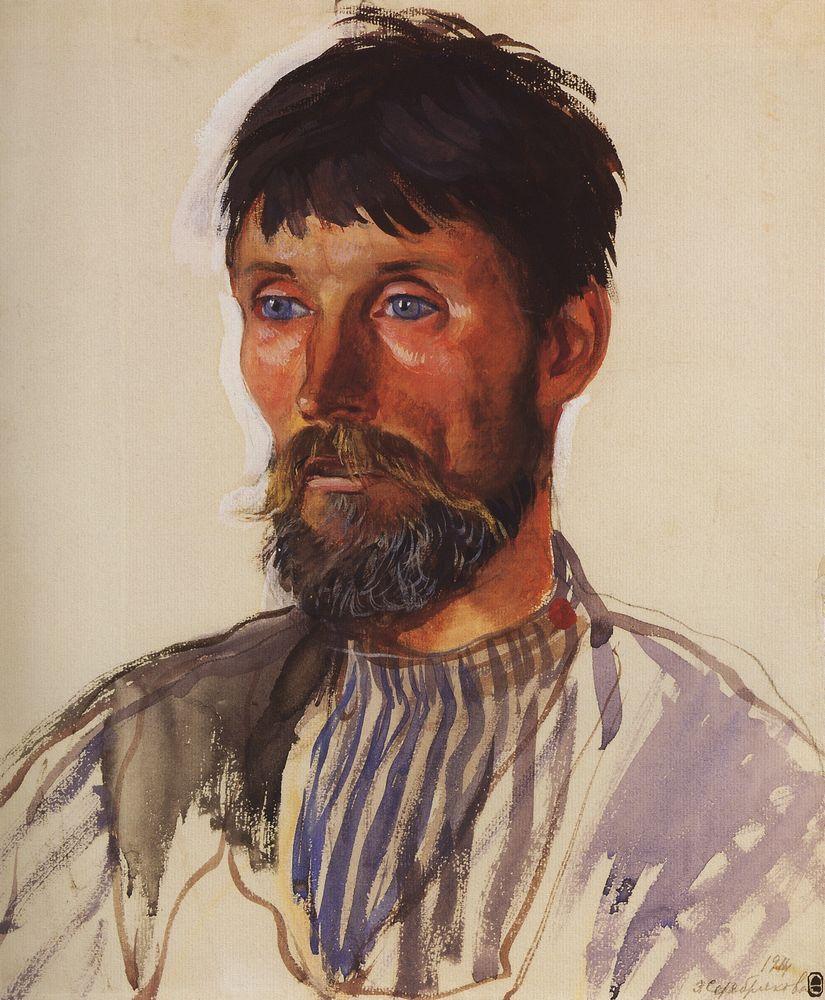 Portrait of a Peasant I.D. Golubeva (1914) – Zinaida Serebriakova Tablo