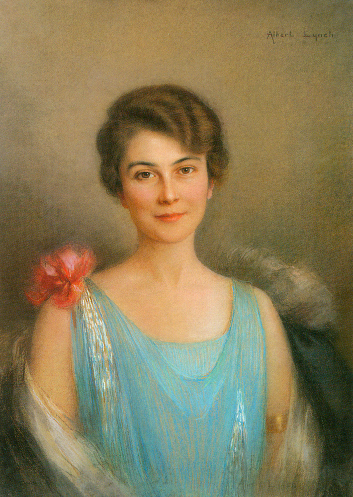 Portrait of a Woman in Blue (1912) – Albert Lynch Tablo