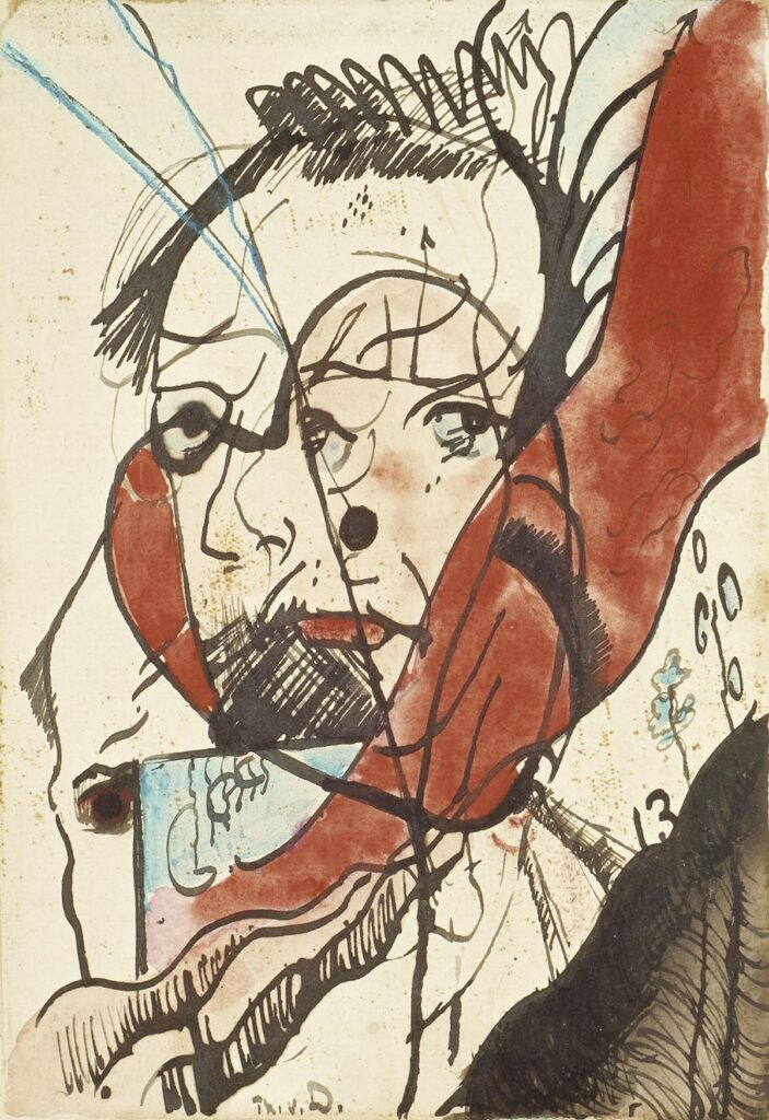 Portrait of a man (1915) - Theo van Doesburg Tablo