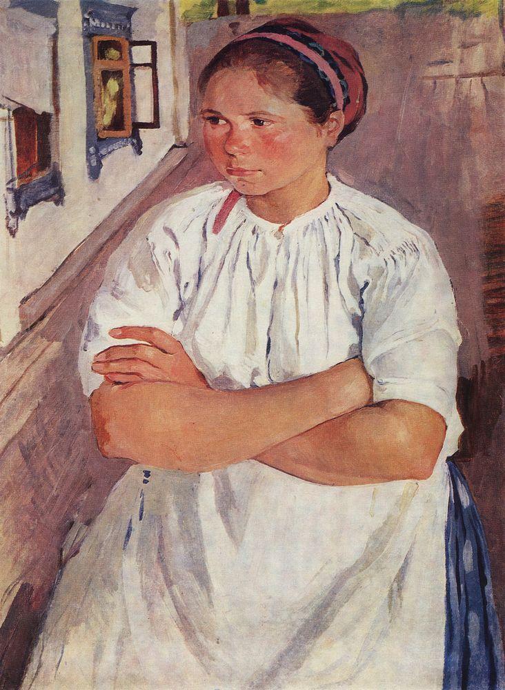 Portrait of a nurse (1908) – Zinaida Serebriakova Tablo