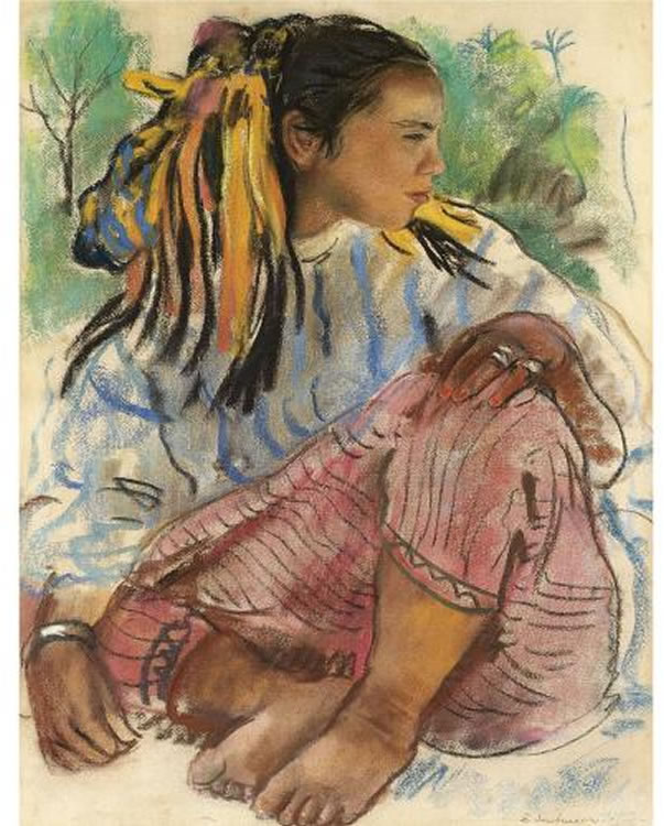 Portrait of a young girl. Marrakesh (1932) – Zinaida Serebriakova Tablo