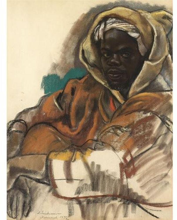 Portrait of a young man, Marrakech (1932) – Zinaida Serebriakova Tablo