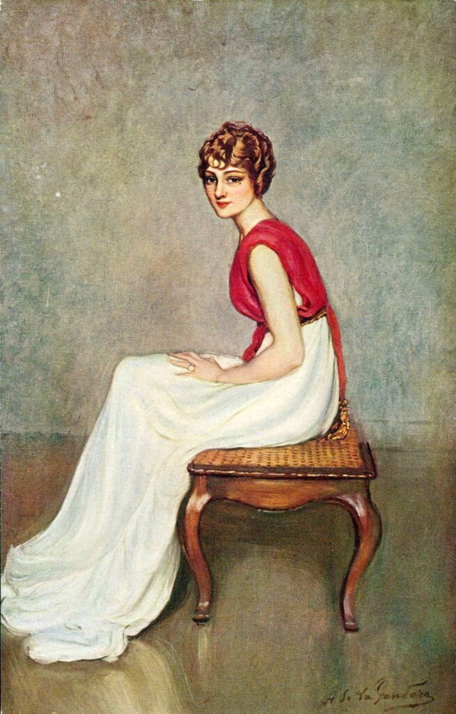 Portrait of the Actress Jane Renouardt (1913) - Antonio de La Gándara Tablo