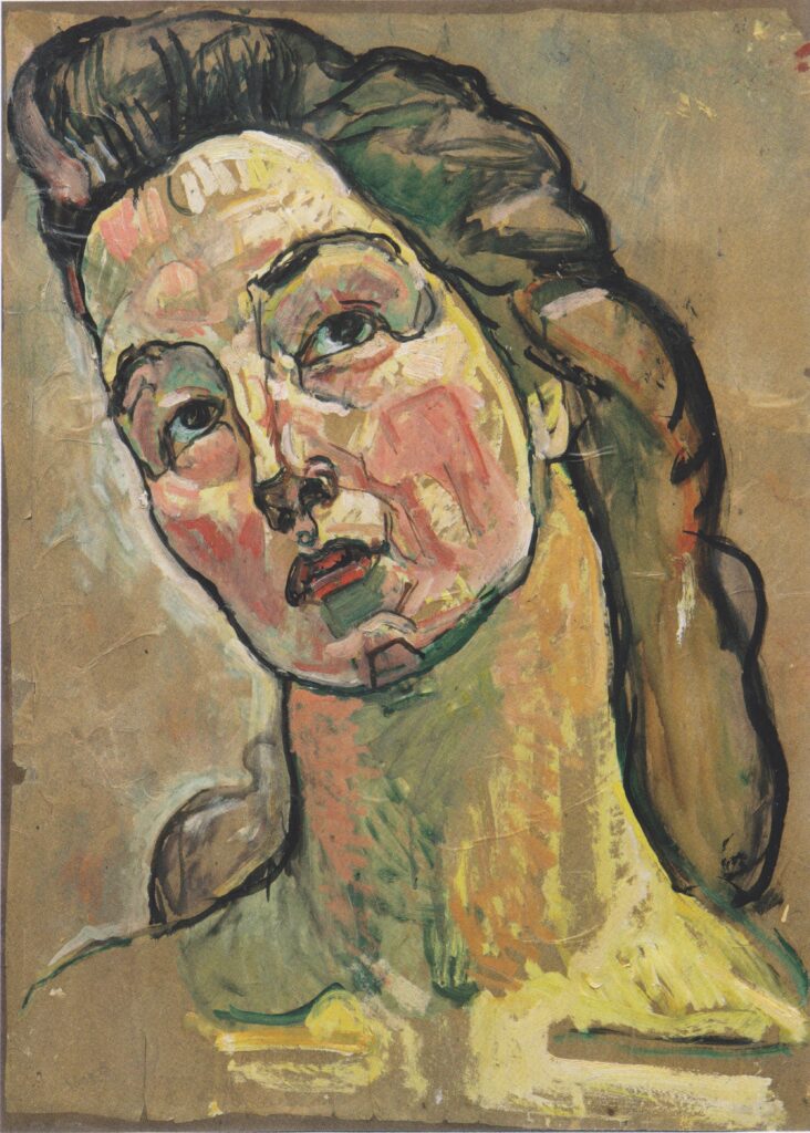Portrait study to Look into the infinity (1916) - Ferdinand Hodler Tablo