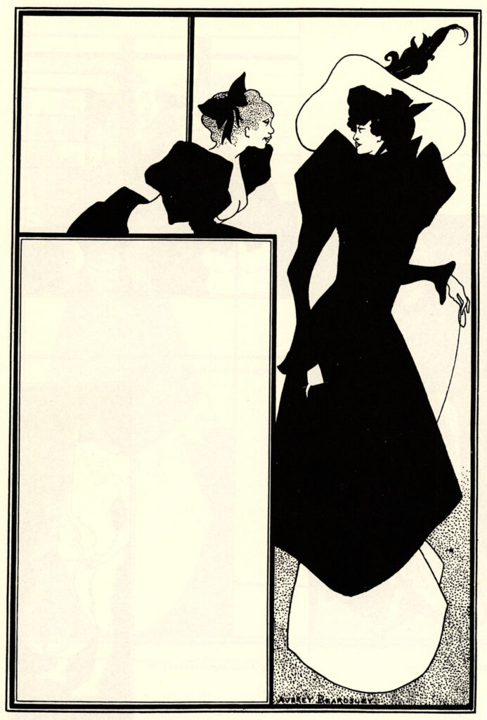 Poster advertising 'The Spinster's Scrip' - Aubrey Beardsley Tablo