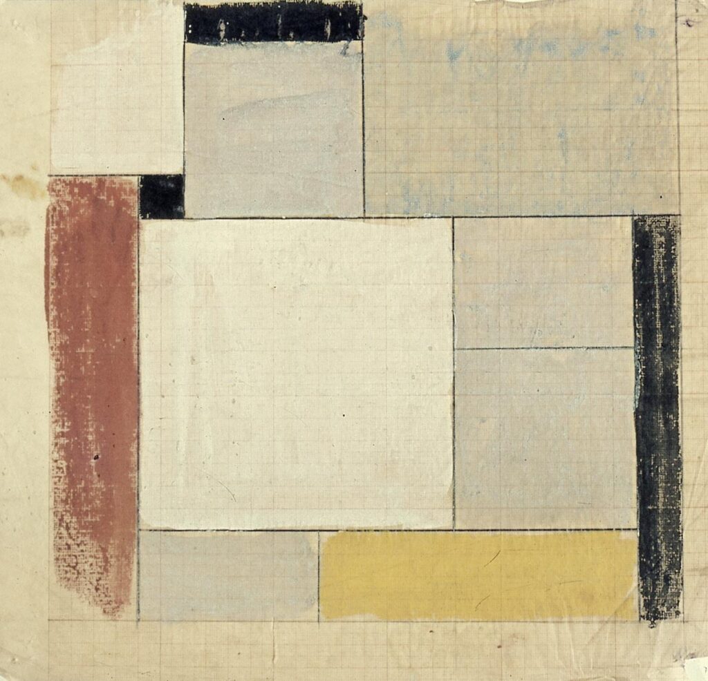 Preliminary design for the floor (1923) - Theo van Doesburg Tablo