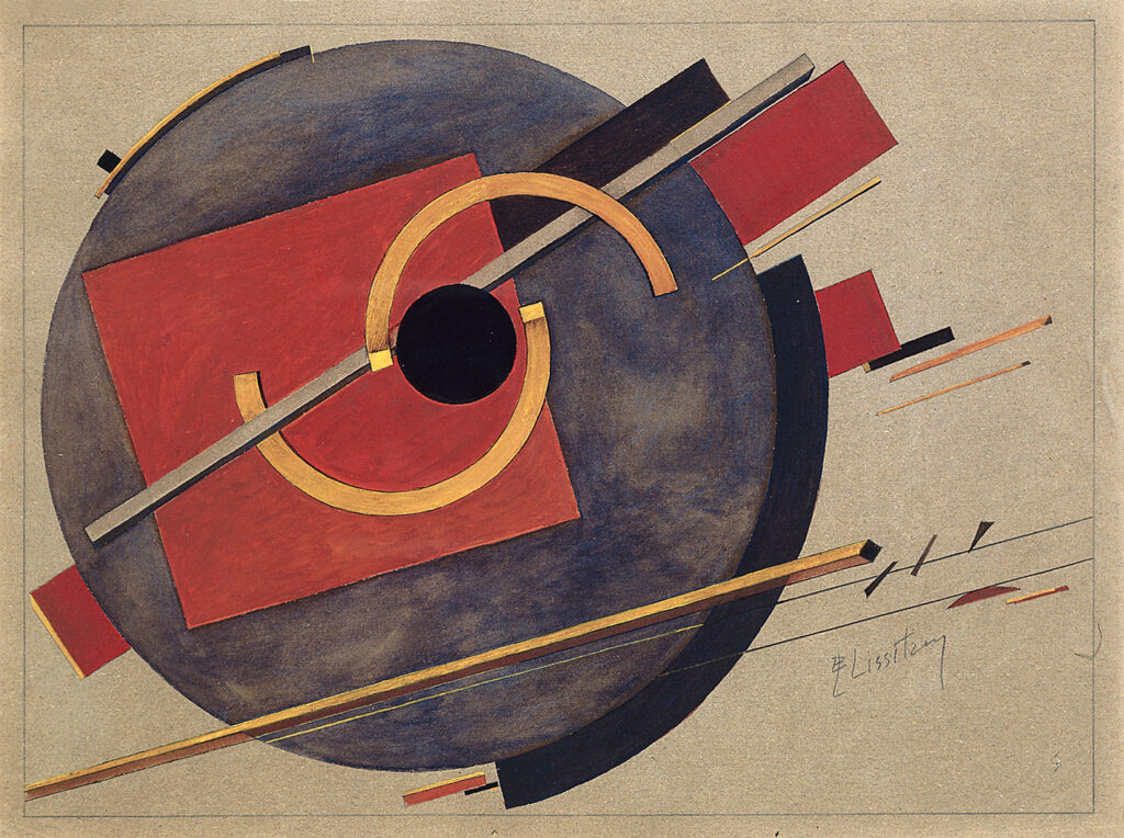 Preliminary sketch for a poster (1920) - El Lissitzky Tablo
