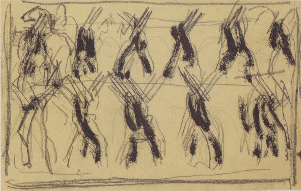 Pulling soldiers (1908) - Ferdinand Hodler Tablo