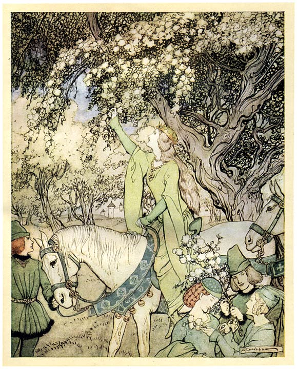 Queen Guinevere – Arthur Rackham Tablo