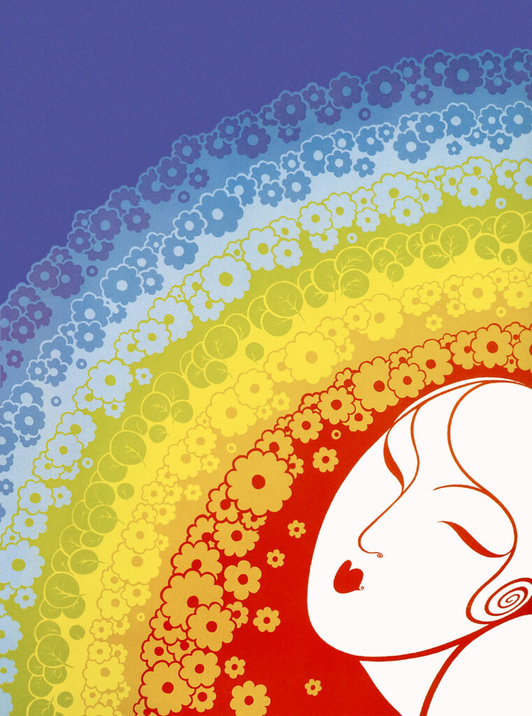 Rainbow in Blossom - Erté Tablo