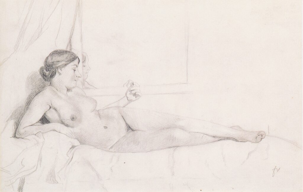 Reclining Nude on a couch (1905) - Félix Vallotton Tablo