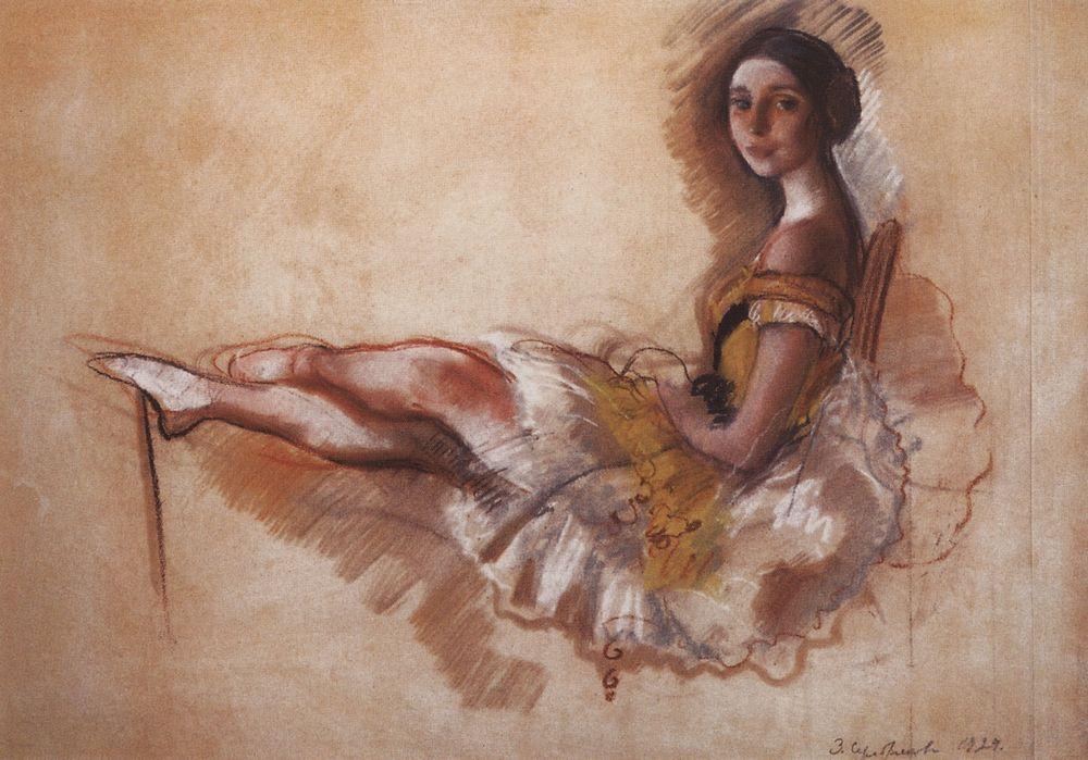 Resting dancer (1924) – Zinaida Serebriakova Tablo