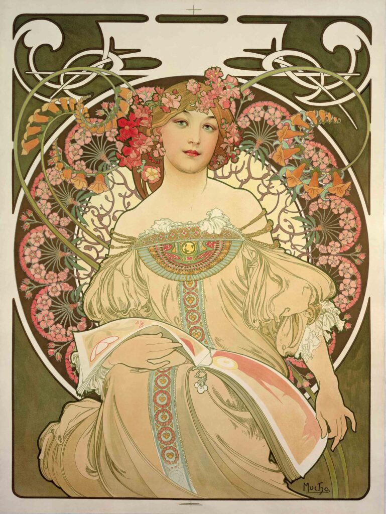 Reverie (1897) - Alphonse Mucha Tablo