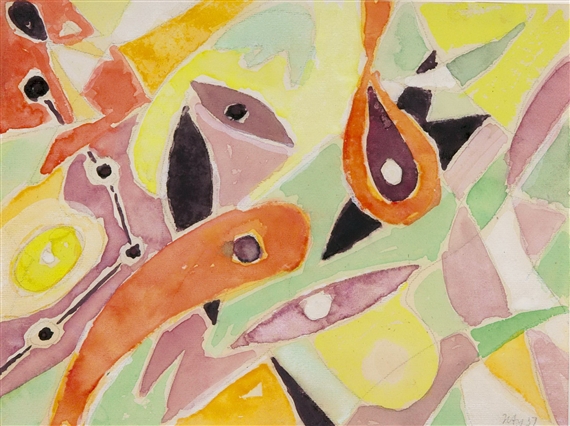 Rhythmic Composition (1951) – Ernst Wilhelm Nay Tablo