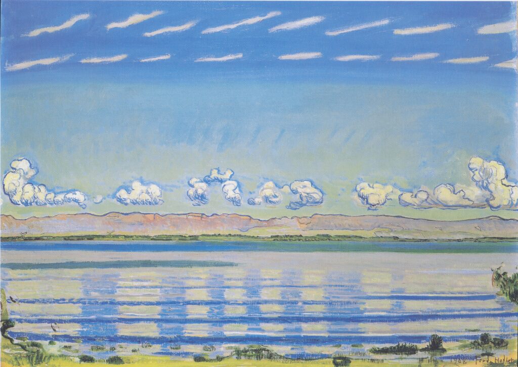 Rhythmic landscape on Lake Geneva (1908) – Ferdinand Hodler Tablo