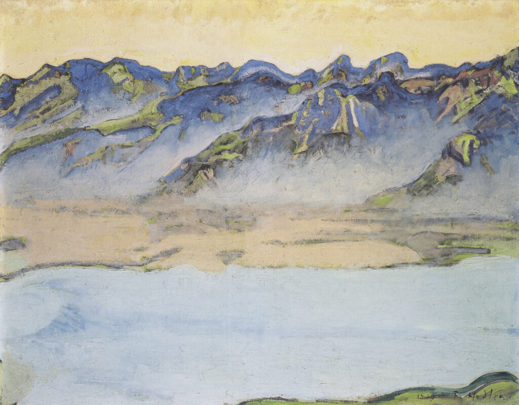 Rising mist over the Savoy Alps (1917) - Ferdinand Hodler Tablo