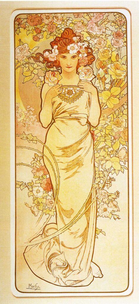 Rose (1897) - Alphonse Mucha Tablo