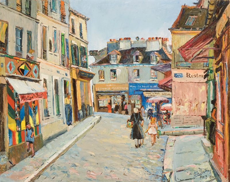 Rue Mont Cenis, Montmarte, Paris (1947) – Beauford Delaney Tablo