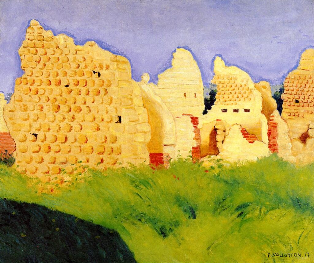 Ruins at Souain, Sunset (1917) - Félix Vallotton Tablo