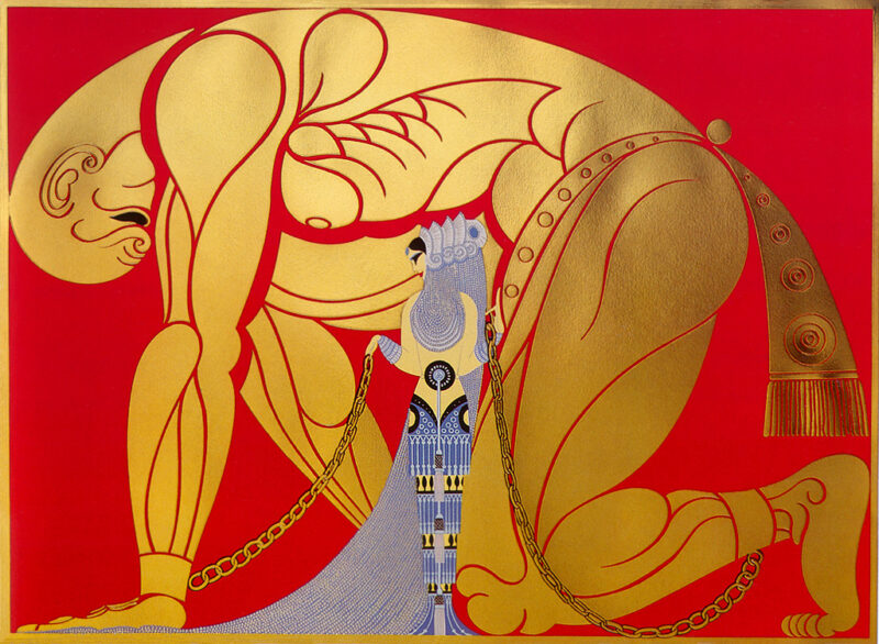 Samson and Delilah - Erté Tablo