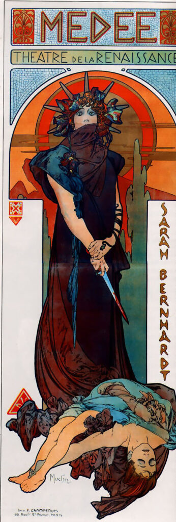 Sarah Bernhardt as Medea (1898) - Alphonse Mucha Tablo