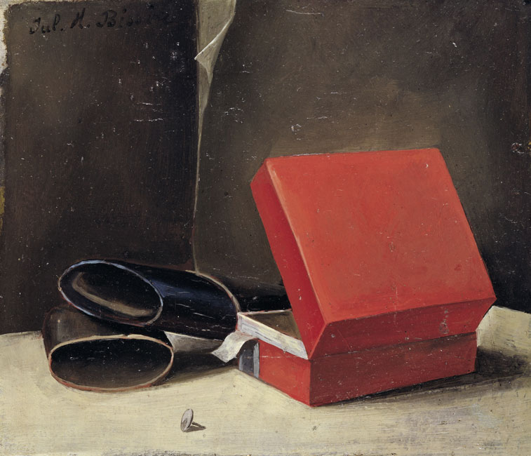 Scatola rossa con astuccio per occhiali (1923) – Julius Bissier Tablo