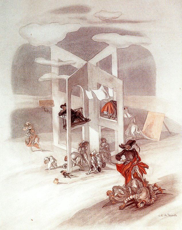 Scene of ‘Vested interests’. Tables I. (1950) – Carlos Sáenz de Tejada Tablo