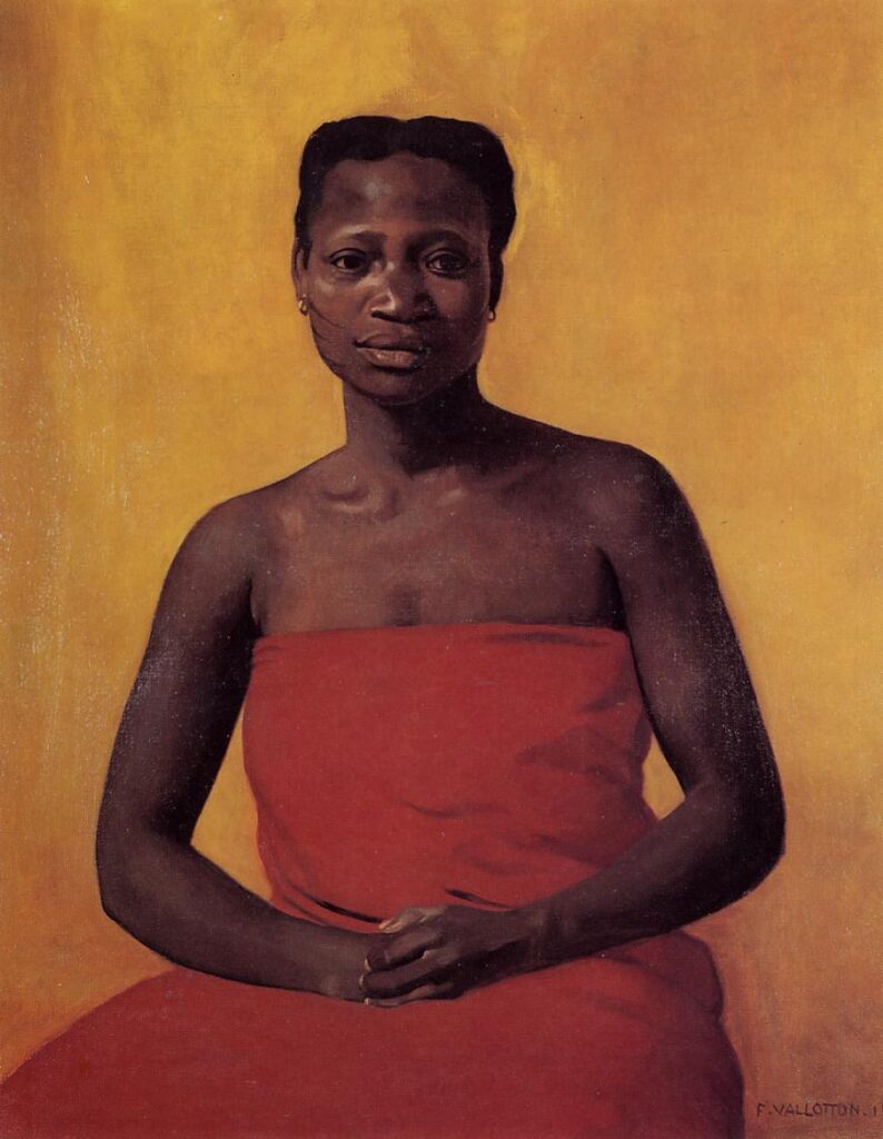 Seated Black Woman, Front View (1911) – Félix Vallotton Tablo