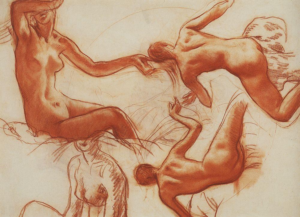 Seated Nude (1916) – Zinaida Serebriakova Tablo