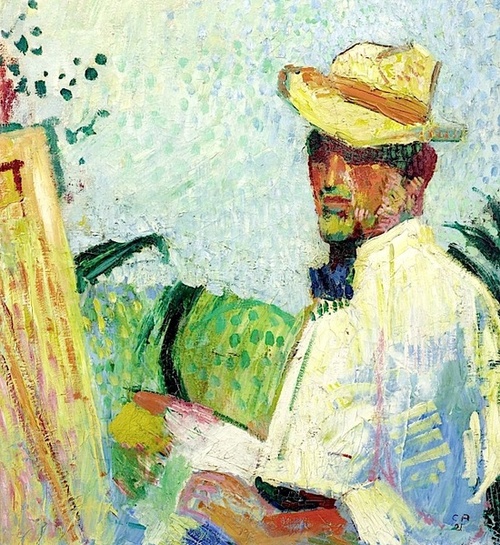 Self Portrait (1921) – Cuno Amiet Tablo