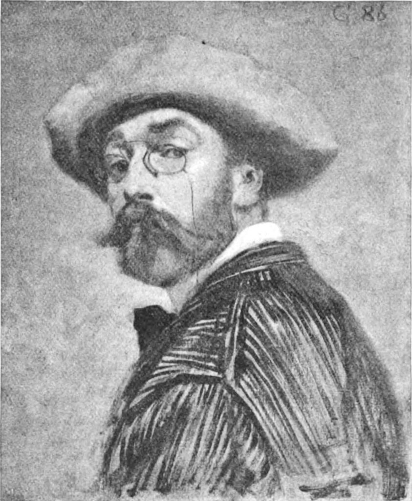 Self portrait (1886) - Eugène Grasset Tablo