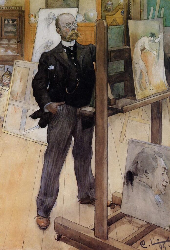 Self portrait (1895) - Carl Larsson Tablo