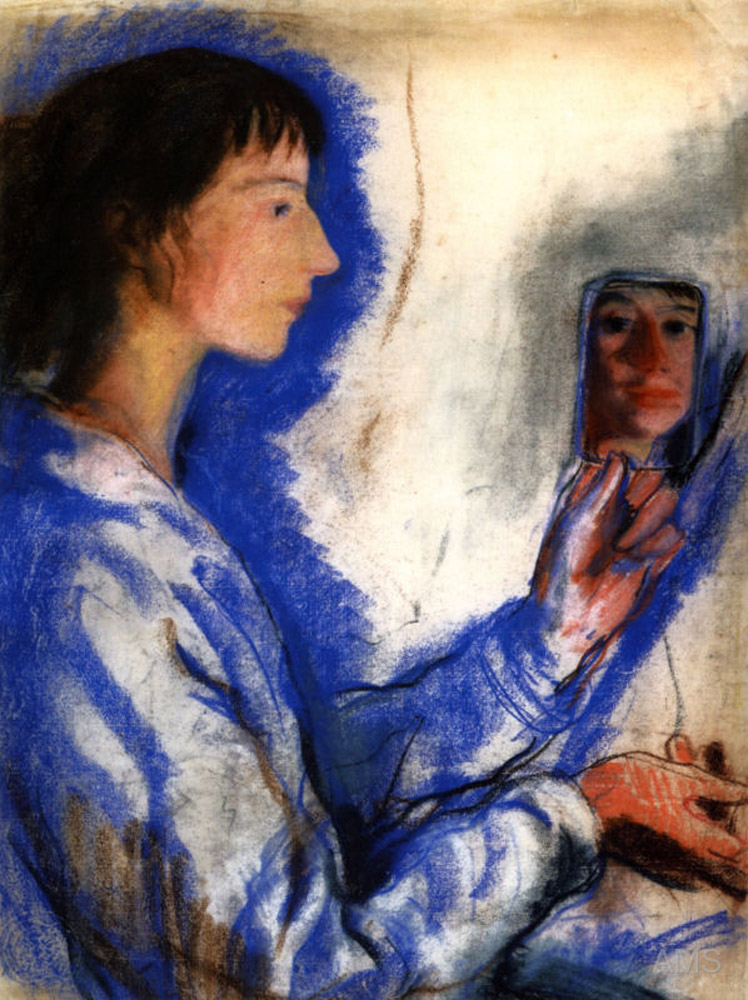 Self portrait (1910) – Zinaida Serebriakova Tablo